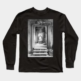 The Southern Gallery, Angkor Wat - BW Long Sleeve T-Shirt